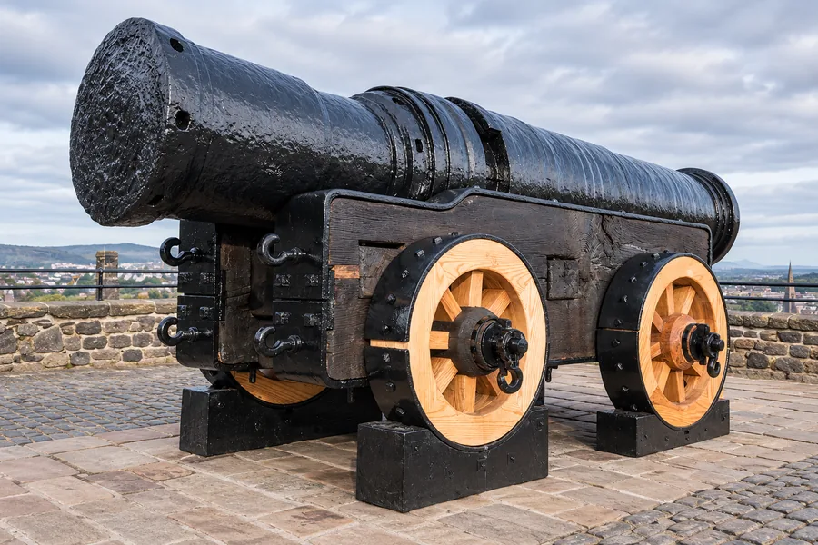 Mons Meg, the medieval siege cannon at Edinburgh Castle