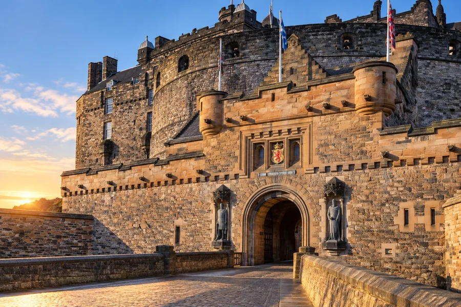 The entrance to Edinburgh Castle for visitors who book ahead